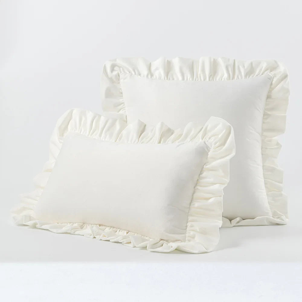 Decadent Velvet Cushion Covers with Ruffle - 16 Colours