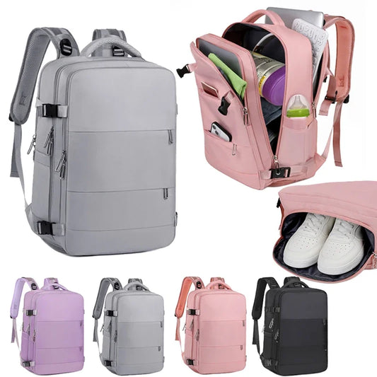 Mummy Nappy Backpack – Large Capacity Waterproof Diaper Bag with Shoe Storage & Multi-Layer Design