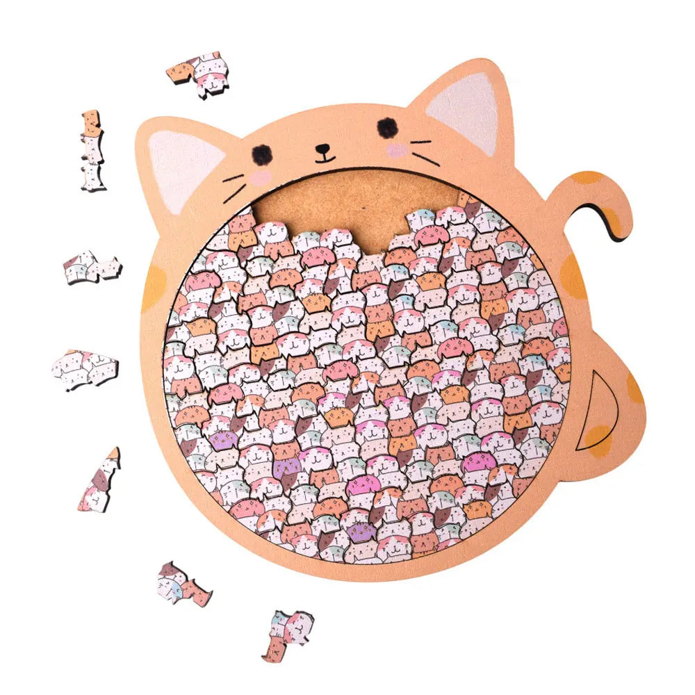 Wooden Cat Craze Wooden Art Puzzle