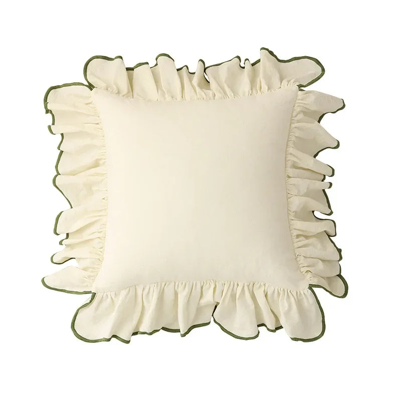 Ruffle Cotton Cushion Cover - 6 Colours