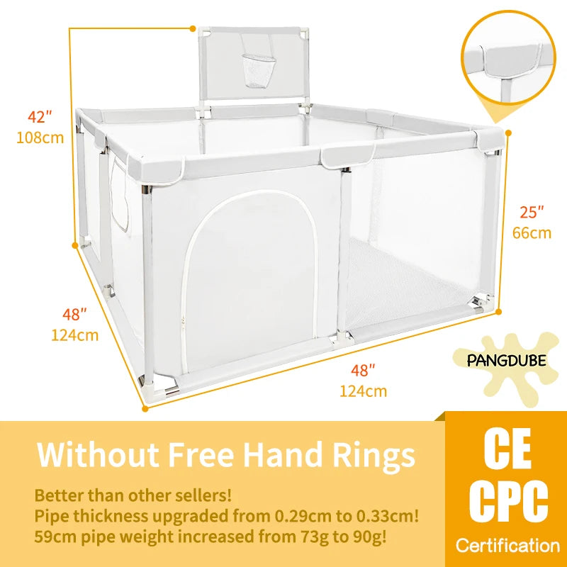 PANGDUBE Baby Playpen – Indoor Safety Fence & Ball Pit Playground for Kids 6 Months to 6 Years