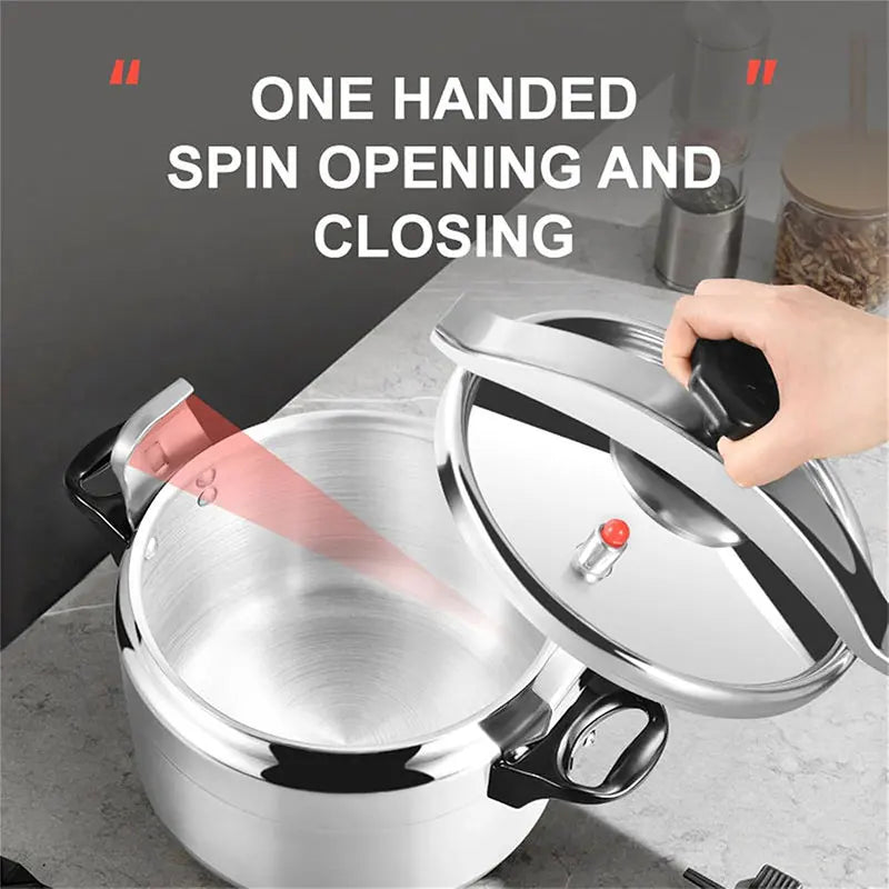 Aluminum Pressure Cooker – 3L/4L/5L/7L Gas Stove Safe Explosion-Proof Cooker with Easy Lock Lid