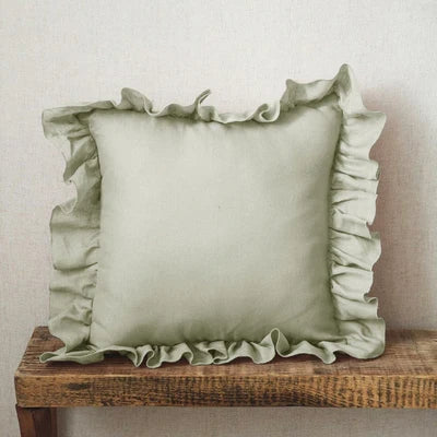 Soft Ruffled Pure Linen Cushion & Pillowcase Covers - 11 Colours