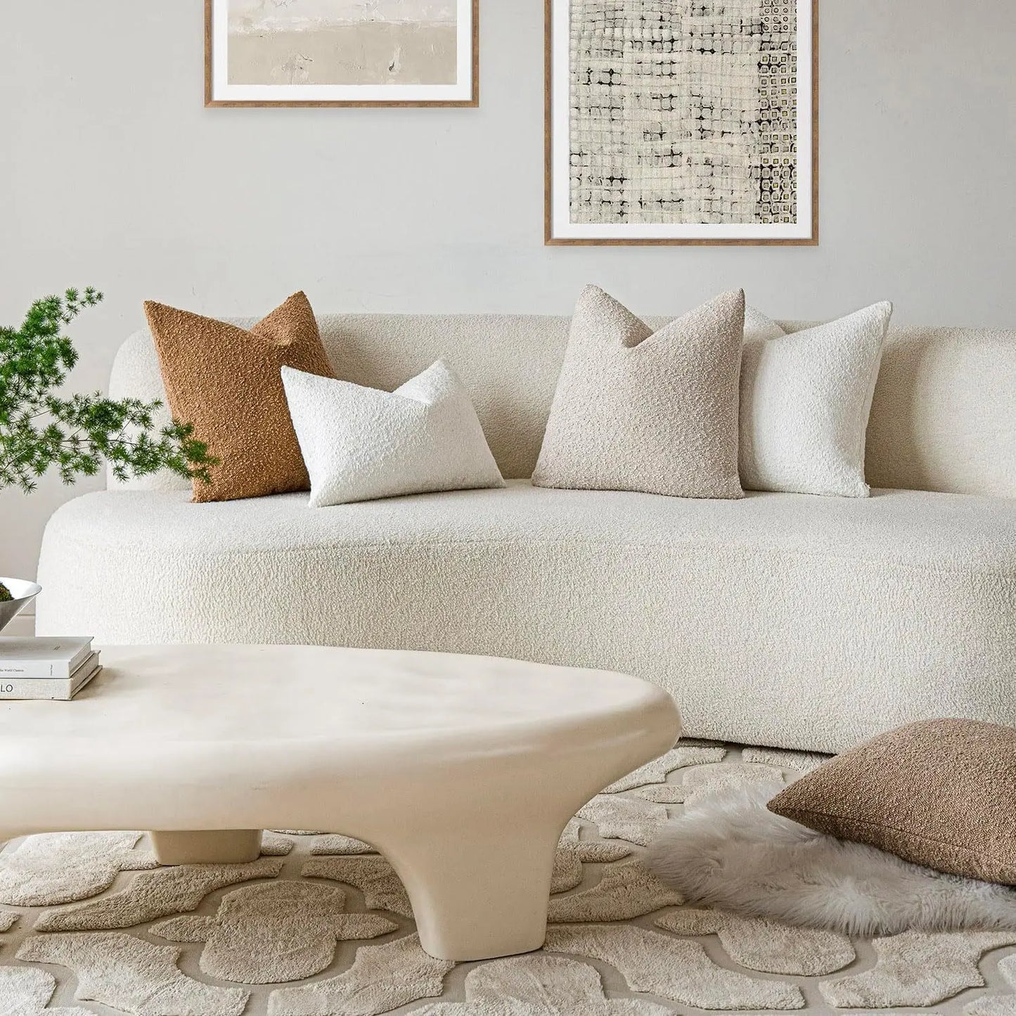 Stylish Textured Bouclé Cushion Covers - 12 Colours