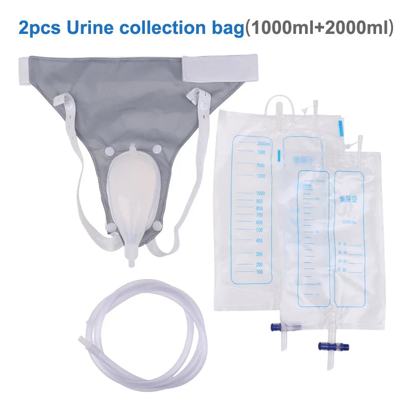 Silicone Adults Urine Collector with Catheter Bag