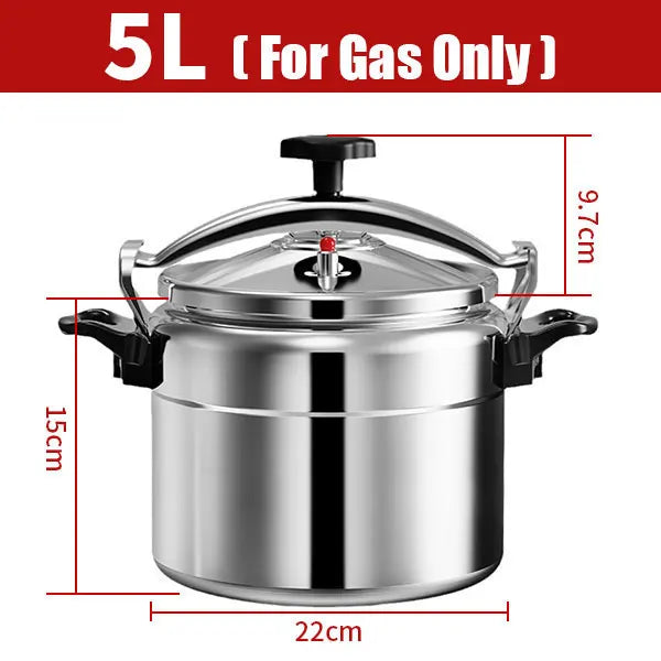 Aluminum Pressure Cooker – 3L/4L/5L/7L Gas Stove Safe Explosion-Proof Cooker with Easy Lock Lid