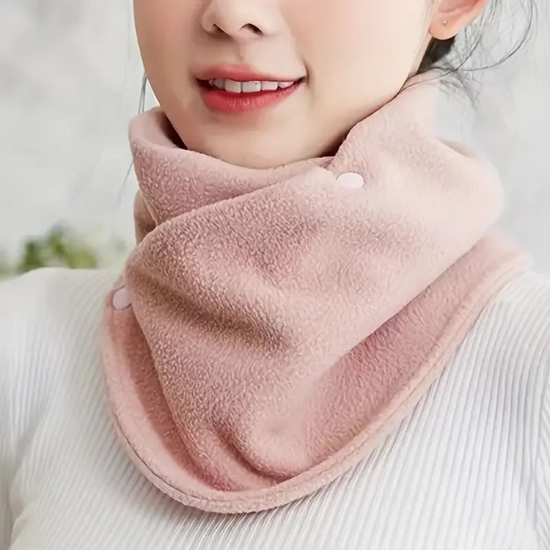 Classic Velvet Neck Warmer – Thick Thermal Fleece Scarf for Winter Cycling, Skiing & Cold Weather Protection
