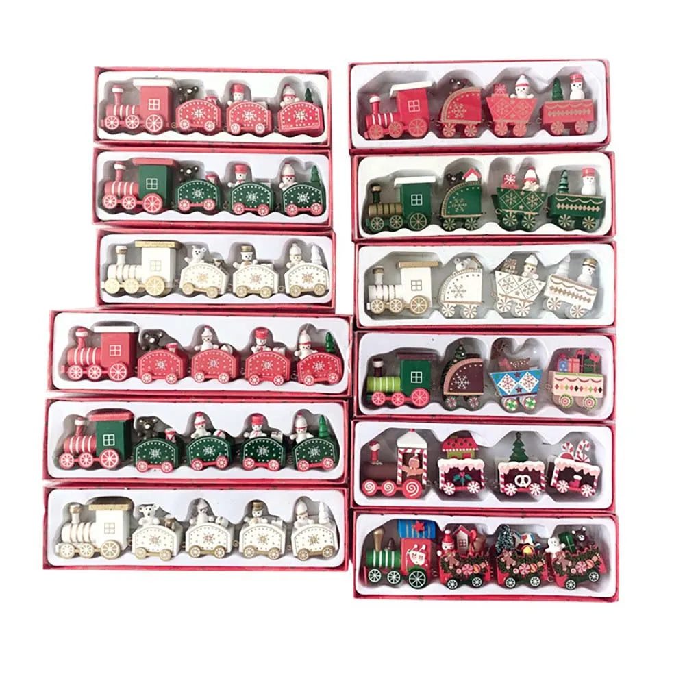 Wooden Christmas Train Decoration – Moving Train Ornament for Home, Tree & New Year Holiday Gifts 2025