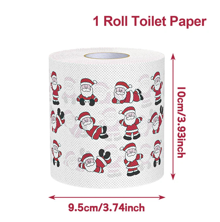 Christmas Toilet Paper Roll – Funny Merry Christmas & Happy 2026 New Year Tissue for Holiday Bathroom Décor