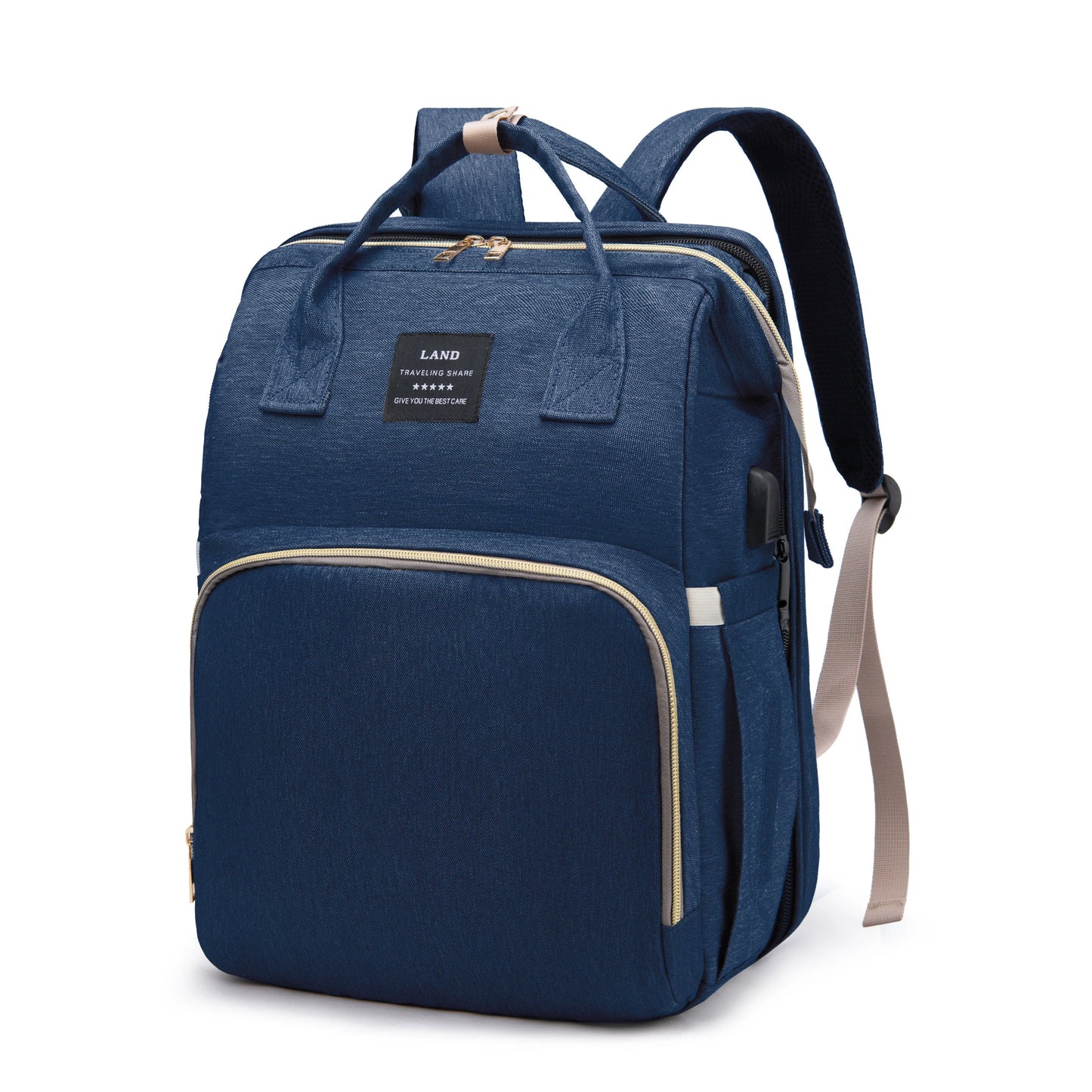 Mommy Bag with Foldable Crib – Large-Capacity Travel Maternity Backpack for Baby Care