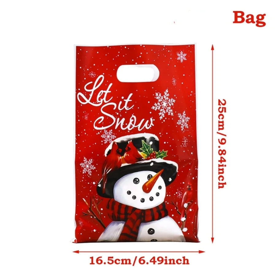 Christmas Candy Gift Bags – 10/25/50pcs Merry Christmas Packaging Bags for Holiday Treats & Gifts 2025–2026