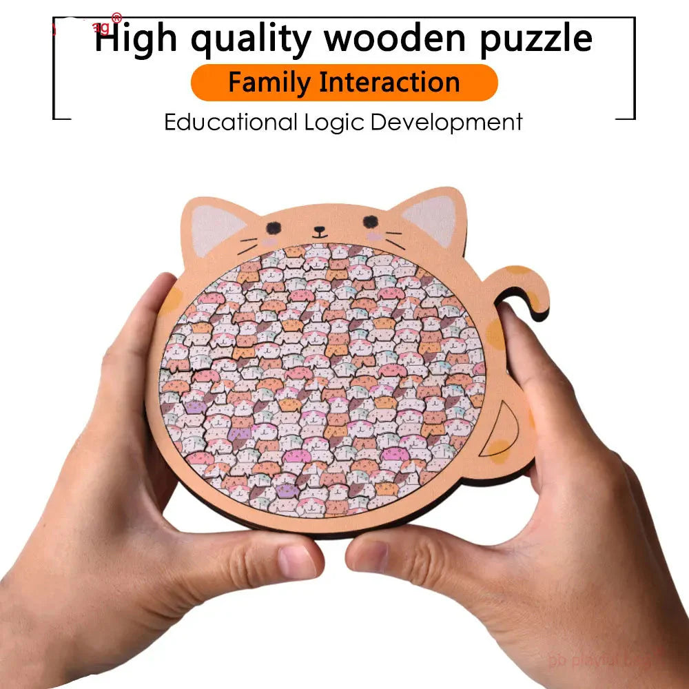 Wooden Cat Craze Wooden Art Puzzle