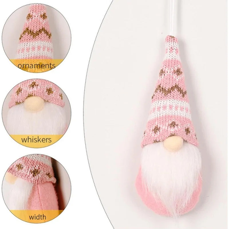 3pcs Swedish Christmas Gnome Ornaments – Handmade Plush Santa Elves Hanging Decorations for Tree & Home Décor
