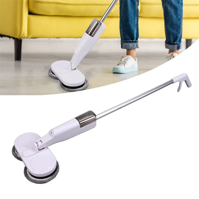 Wireless Electric Spin Mop – 2-in-1 Automatic Wet & Dry Floor Scrubber for Home, Car & Windows