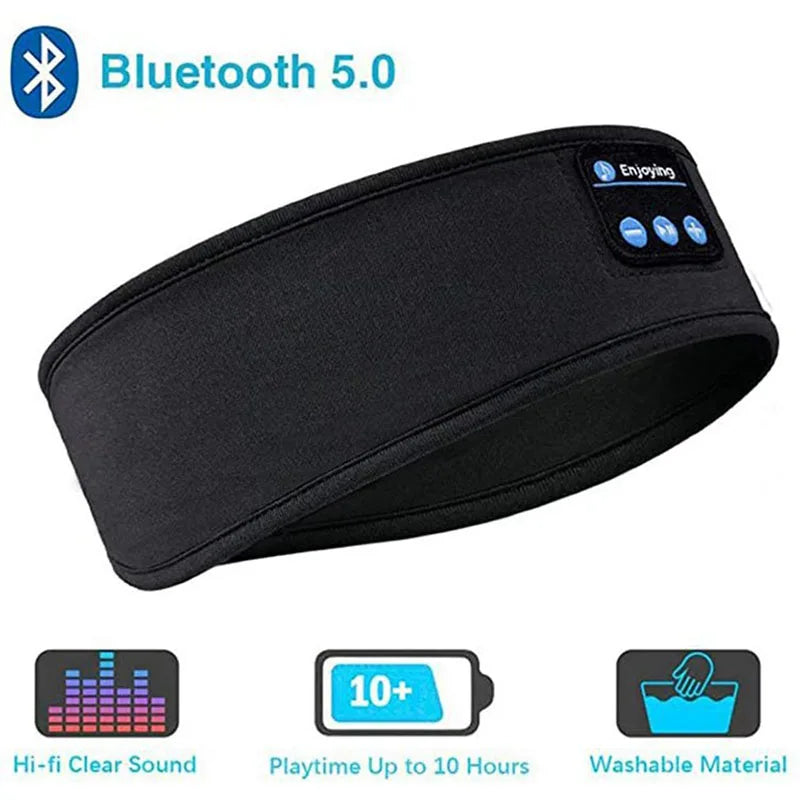 Bluetooth Music Headband – Wireless Sports & Sleep Headphones with Built-in Mic for Running, Yoga & Relaxation