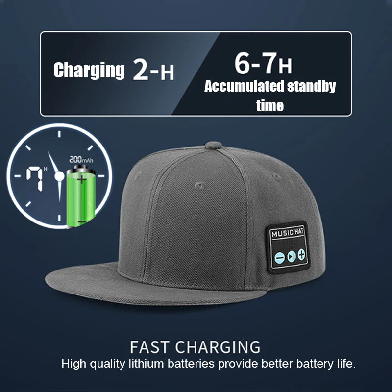 Bluetooth Music Baseball Cap – Wireless Sports Hat with Dual Speakers & Built-in Mic for Running & Outdoor Use