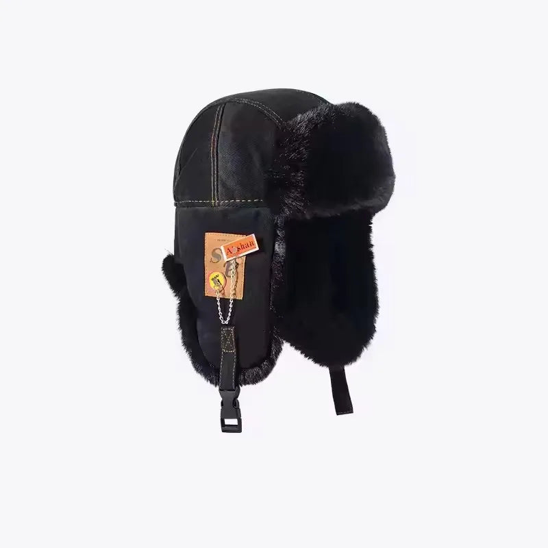 Winter Bomber Hat – Unisex Thick Fur Ushanka with Earflaps, Windproof Russian Ski Cap for Men & Women