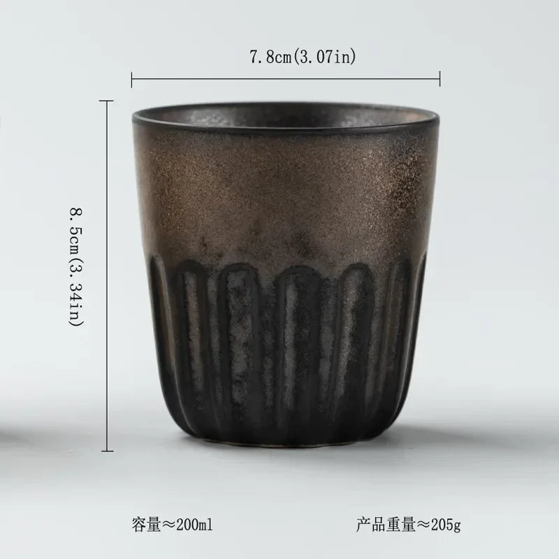 Set of 2, 4 & 6 Premium Stoneware Ceramic Coffee Tumbler Mugs - 5 Colours