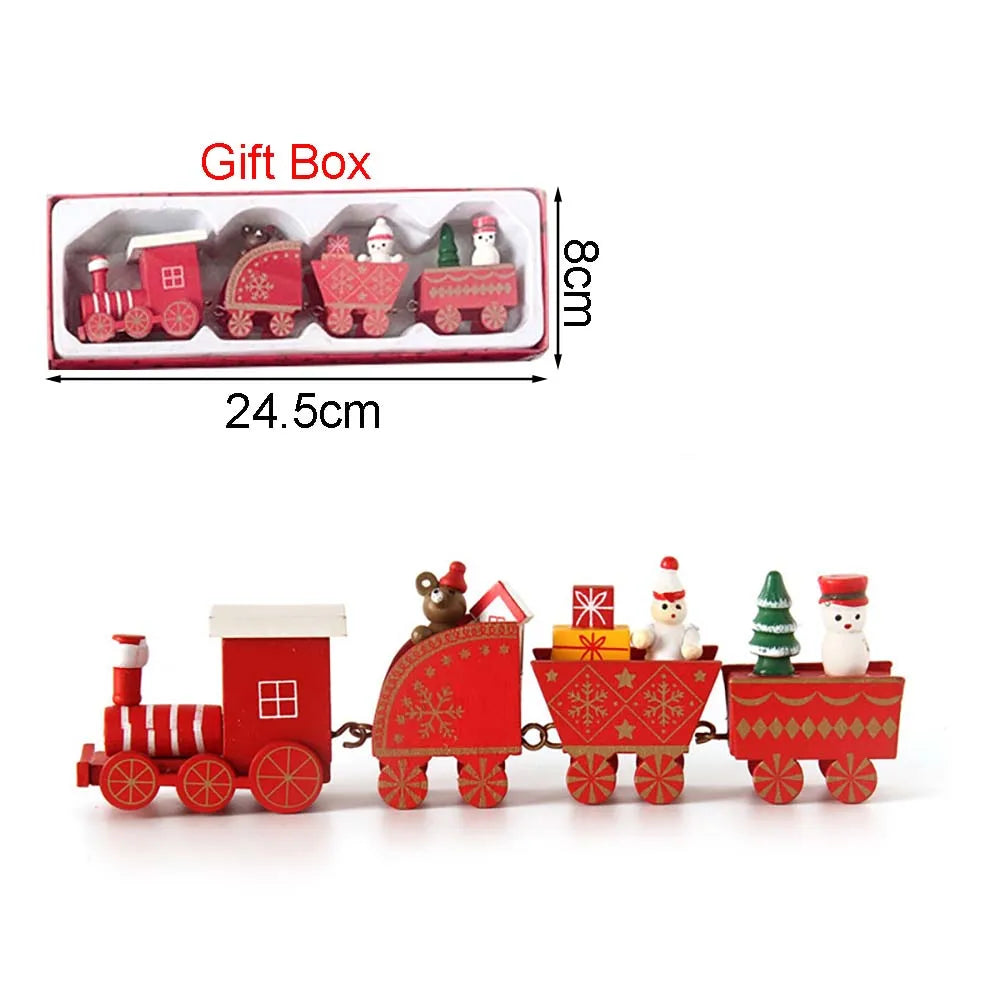 Wooden Christmas Train Decoration – Moving Train Ornament for Home, Tree & New Year Holiday Gifts 2025