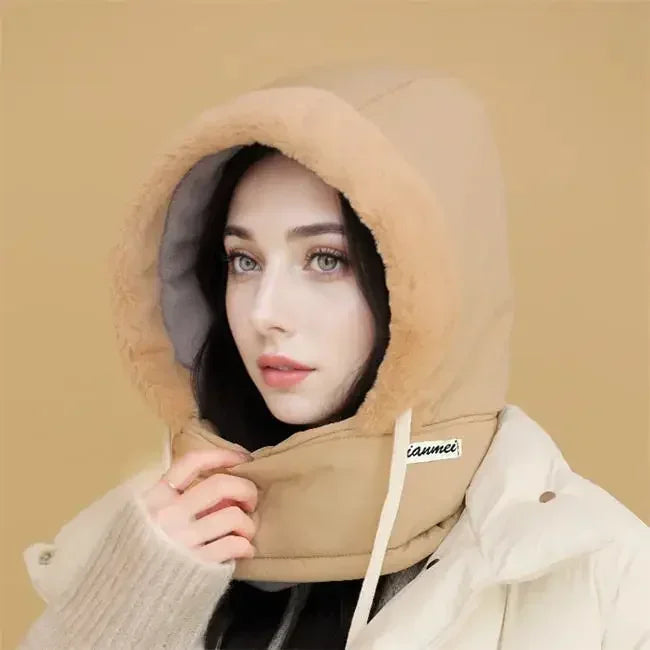 Thermal Balaclava Hood – Windproof Plush Ski Mask & Neck Warmer for Outdoor Winter Sports