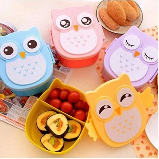 Portable Kids Lunch Box �Plastic Bento Food Container with Cutlery for School & Travel