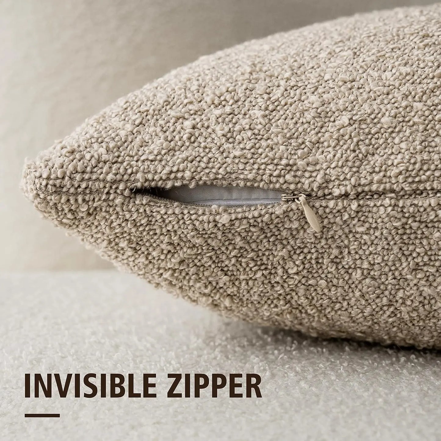 Stylish Textured Bouclé Cushion Covers - 12 Colours