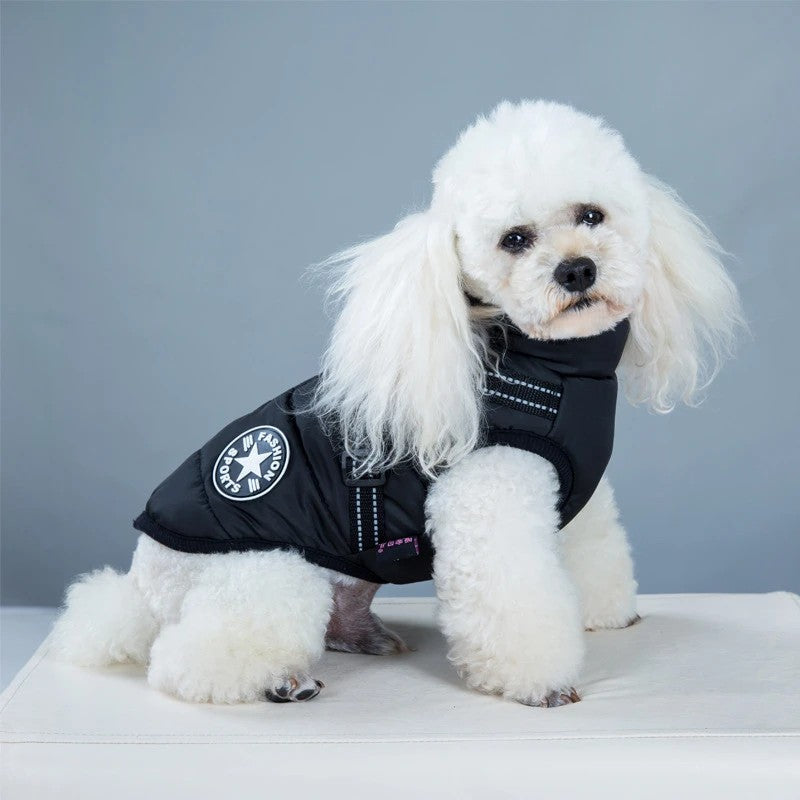 Dog Winter Jacket Coat With Harness : Waterproof Pet Winter Jacket