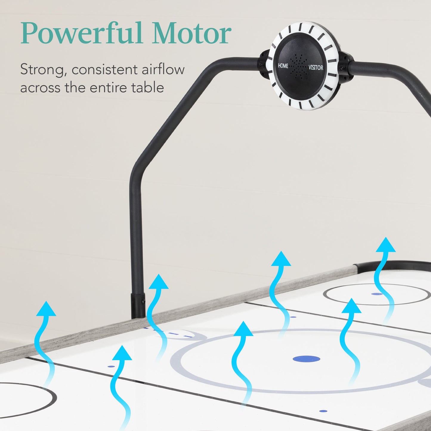 Air Hockey Game Table w/ LED Lights, Scoreboard, Powerful Motor - 54in