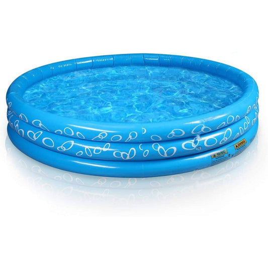 Sea Blue Inflatable Kiddie Swimming Pool For Kids, Baby, Dogs - 48 x 10 Inch