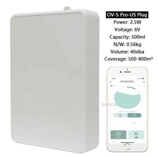 Smart Scent Air Diffuser – 500ml Professional Waterless Essential Oil Fragrance Machine for Home & Office