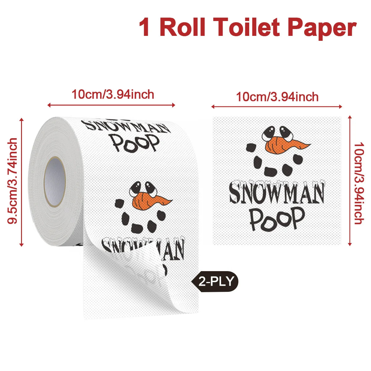 Christmas Toilet Paper Roll – Funny Merry Christmas & Happy 2026 New Year Tissue for Holiday Bathroom Décor