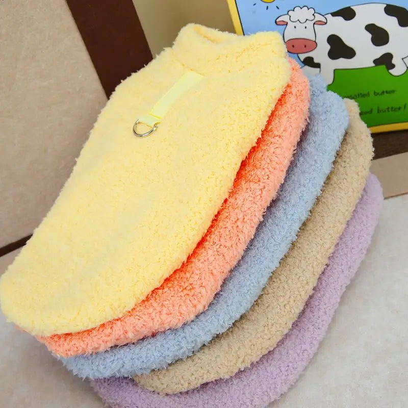 Winter Warm Dog Sweater – Soft Plush Coat for Small Dogs (Chihuahua, Teddy, Puppies)