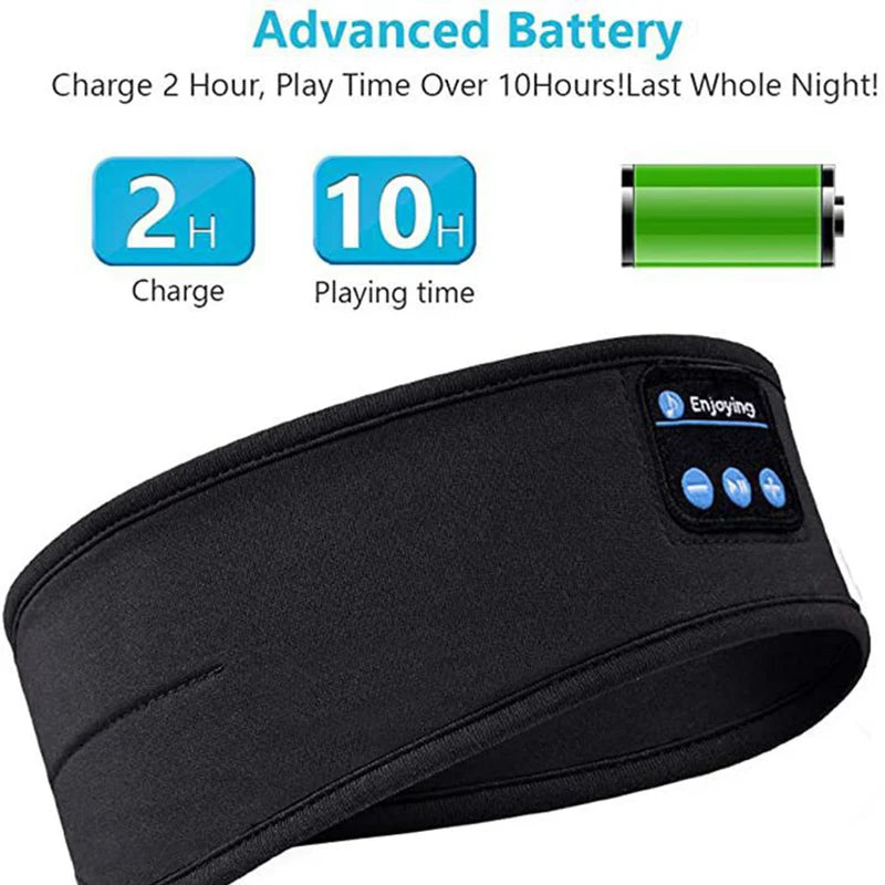 Bluetooth Music Headband – Wireless Sports & Sleep Headphones with Built-in Mic for Running, Yoga & Relaxation