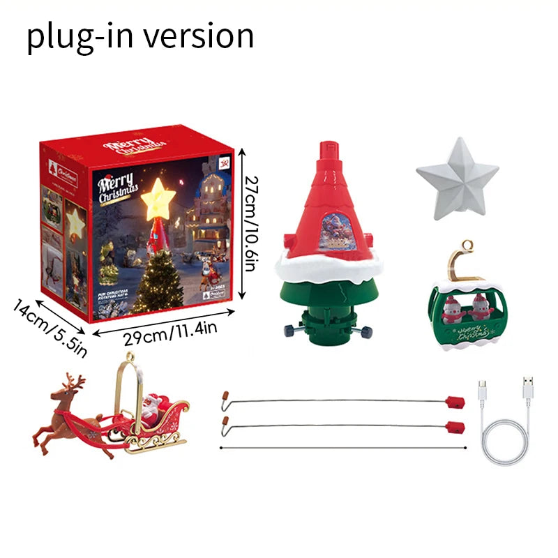Christmas Train Set – Musical Santa Claus Train with Tracks for Tree & Home Decoration 2025 Holiday Gift