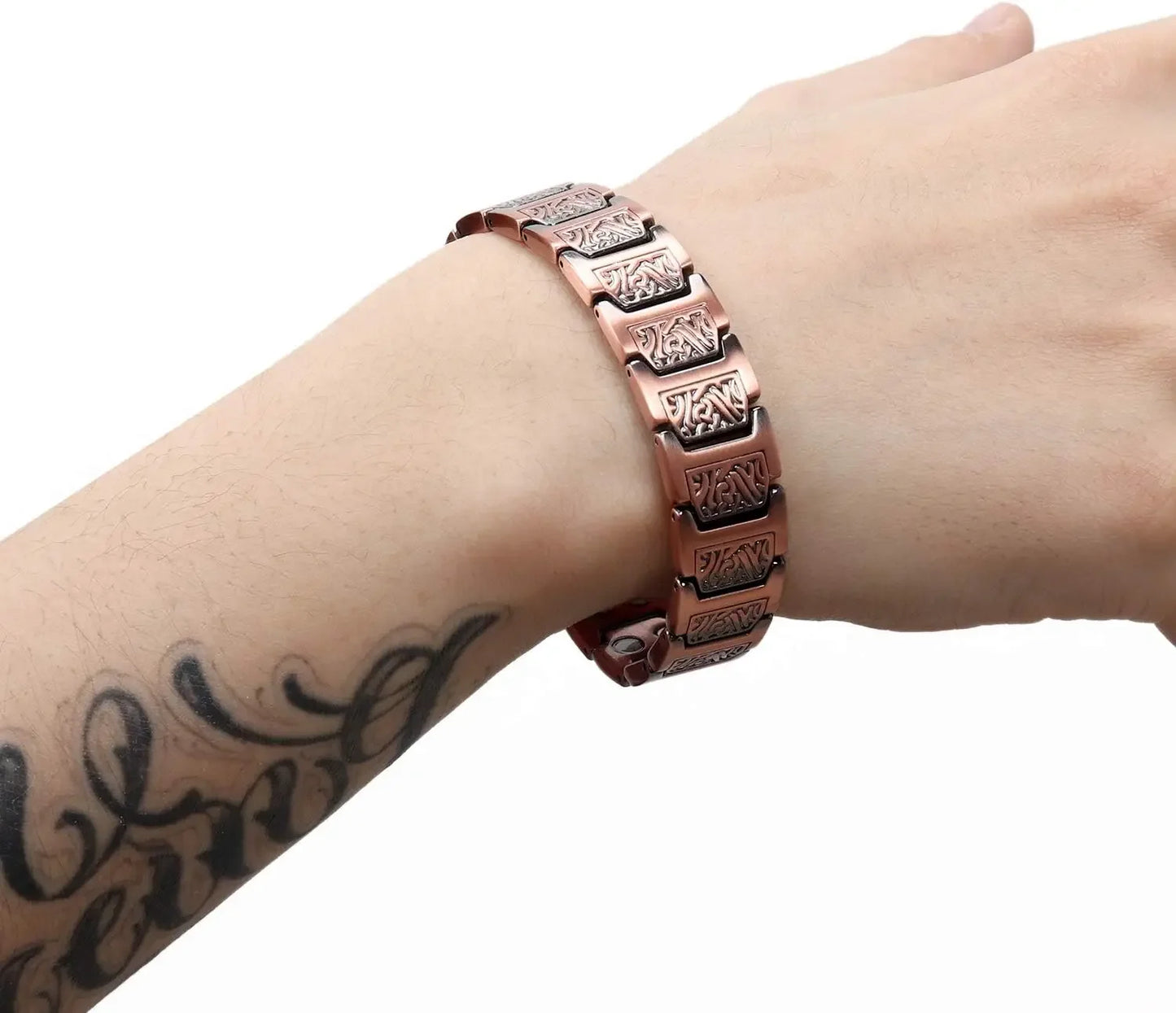 ARADOO Men’s Copper Magnetic Bracelet – Pure Copper Neodymium Link Therapy Jewelry Gift