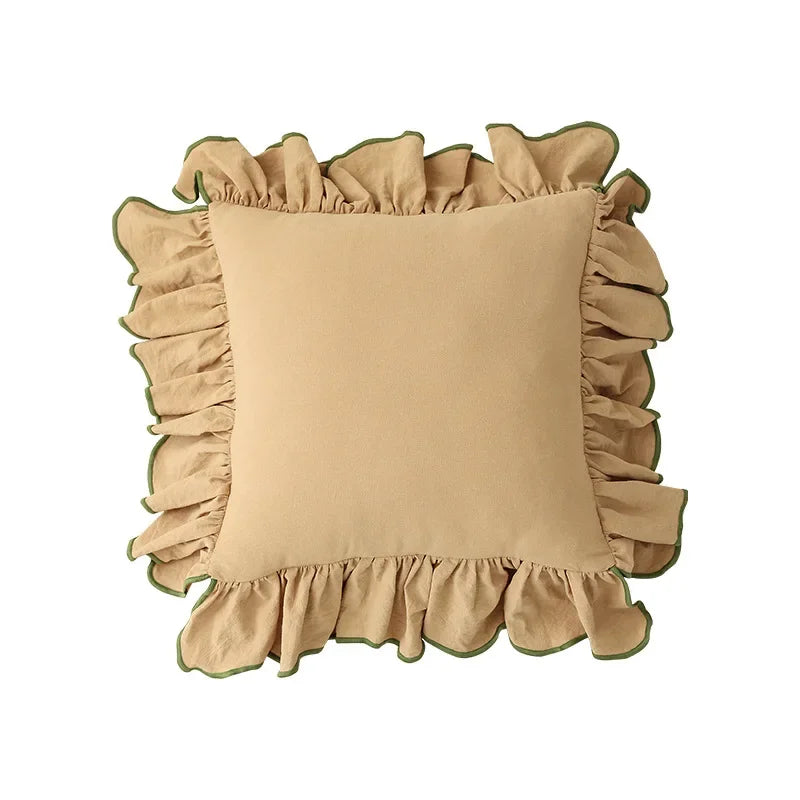 Ruffle Cotton Cushion Cover - 6 Colours