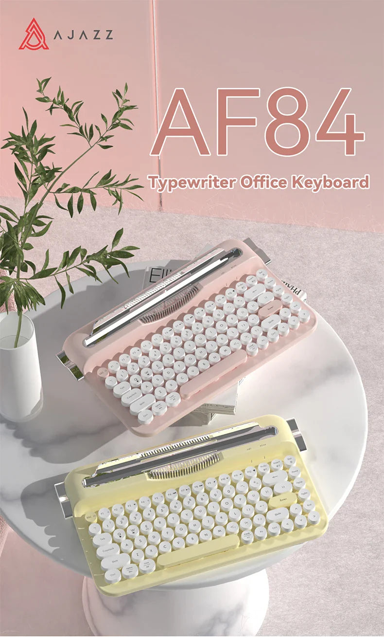 Retro Bluetooth Typewriter Keyboard