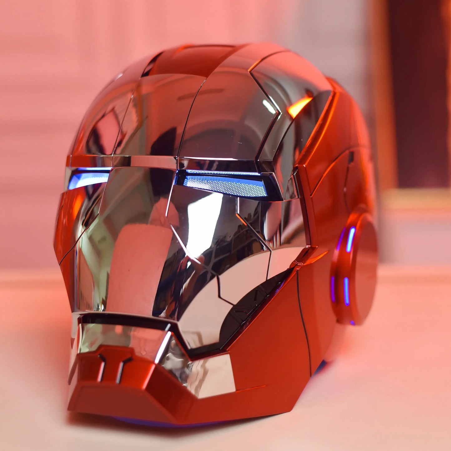 Iron Man Helmet Cosplay Voice Control Eyes with LED Light Model Perfect Christmas Gift