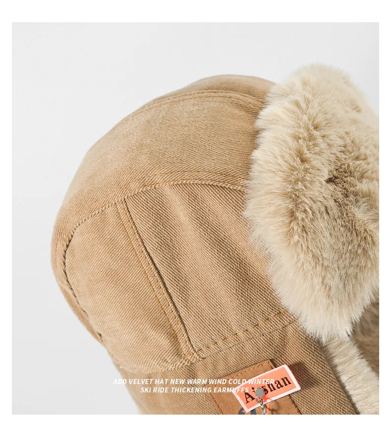 Winter Bomber Hat – Unisex Thick Fur Ushanka with Earflaps, Windproof Russian Ski Cap for Men & Women