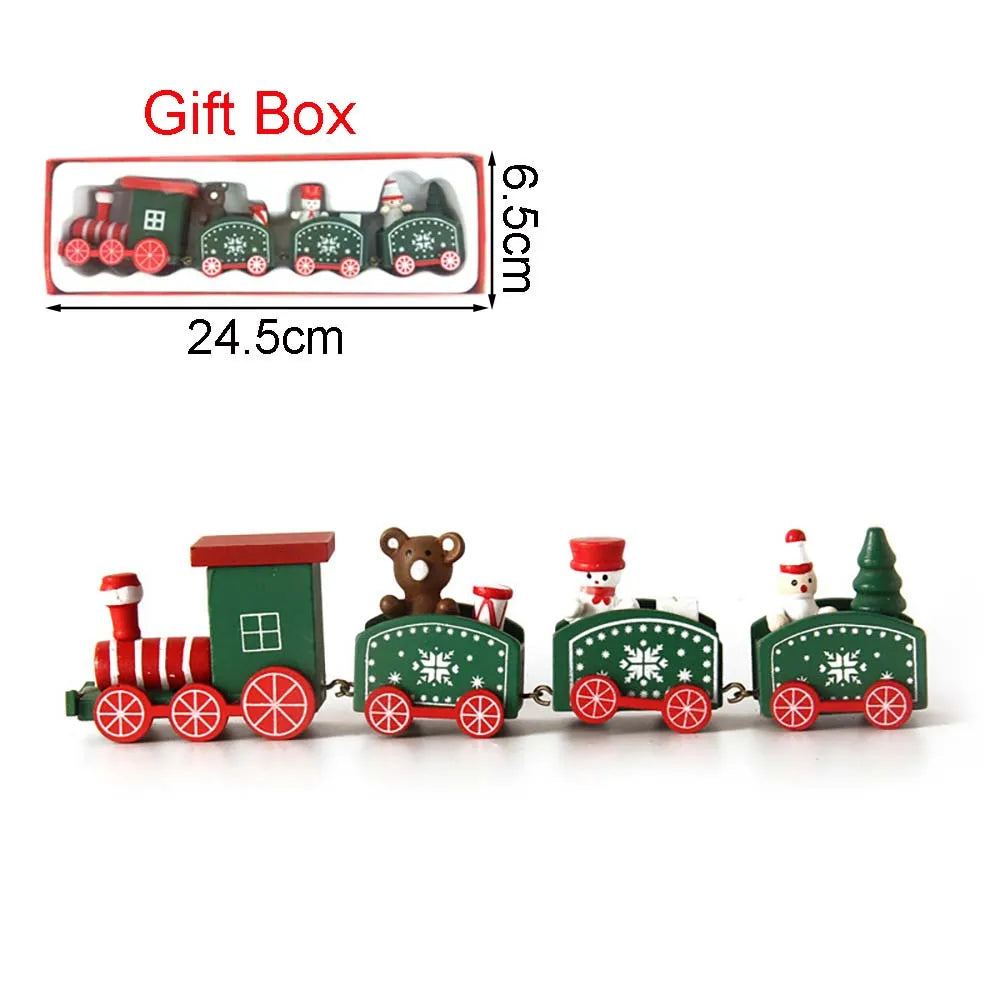 Wooden Christmas Train Decoration – Moving Train Ornament for Home, Tree & New Year Holiday Gifts 2025
