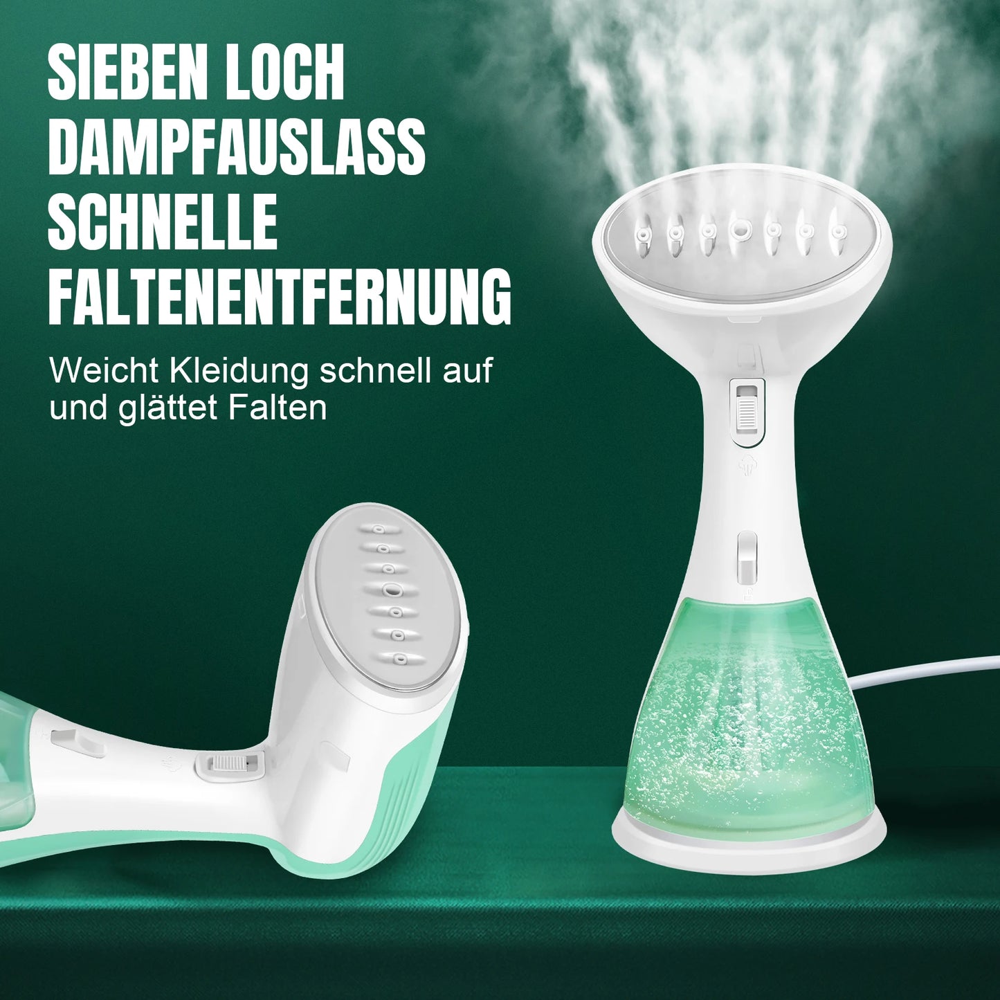 BRIEFNESS 2000W Handheld Garment Steamer – 30s Fast Heat-Up Portable Clothes Steamer for Home & Travel