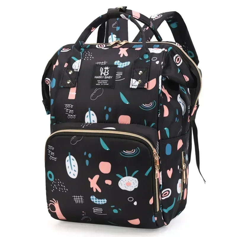 Fashion Mummy Diaper Backpack – Large Capacity Multi-Function Travel Nappy Bag for Baby Care