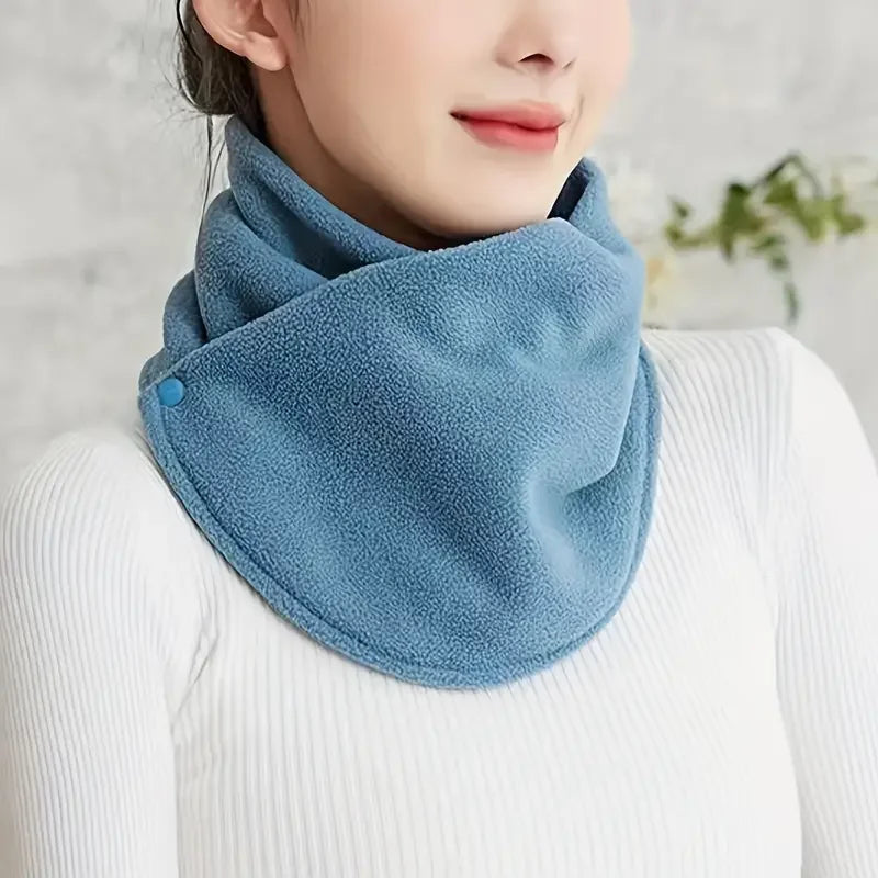 Classic Velvet Neck Warmer – Thick Thermal Fleece Scarf for Winter Cycling, Skiing & Cold Weather Protection