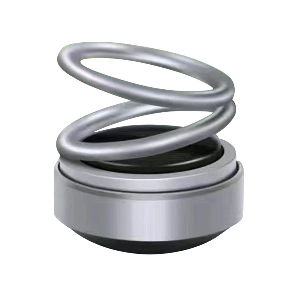 Solar Powered Car Fragrance Diffuser – Rotating Double Ring Aromatherapy Decoration