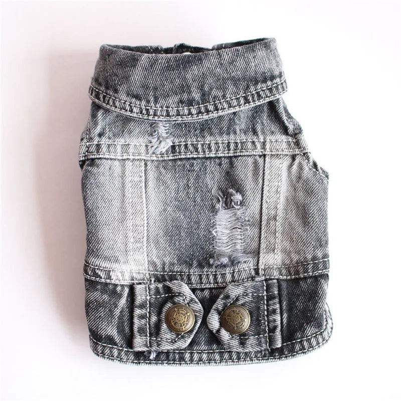 Cool Dog Denim Jacket – Fashion Pet Coat for Small & Medium Dogs