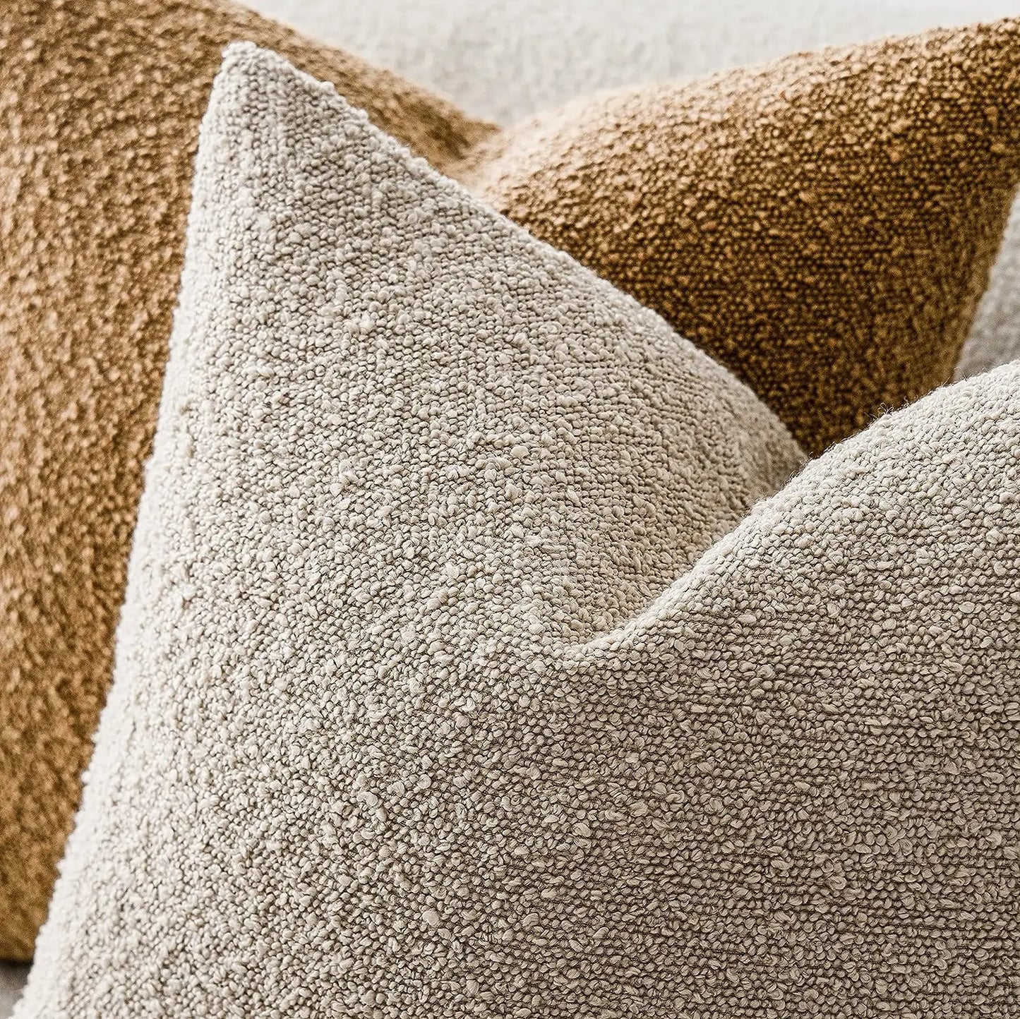 Stylish Textured Bouclé Cushion Covers - 12 Colours