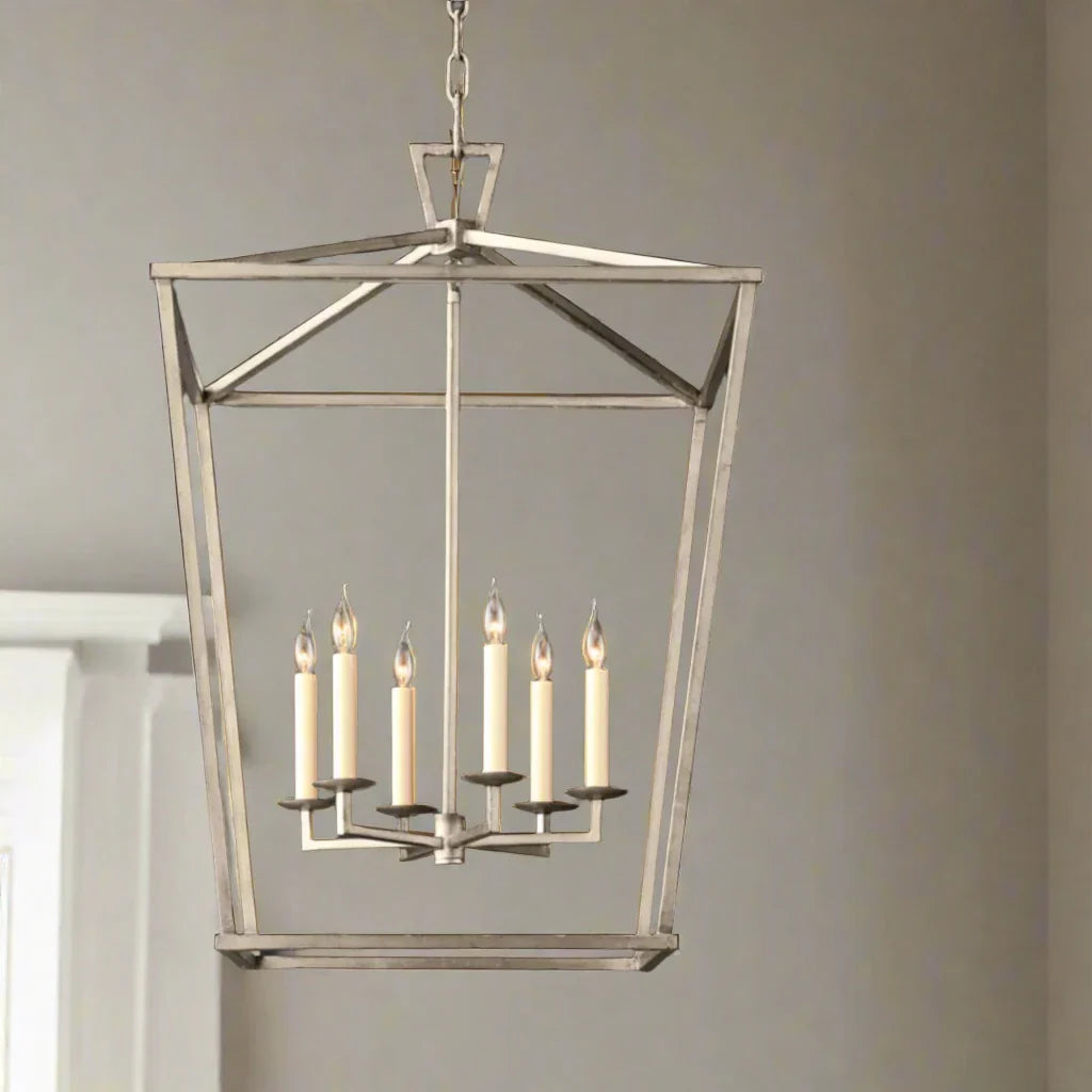 Farmhouse Industrial Hanging Pendant Light - Black, Gold & Silver