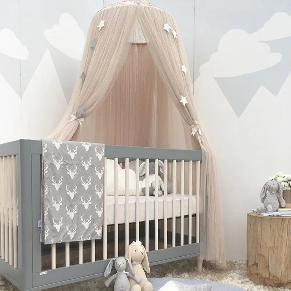 Baby Bed Canopy Mosquito Net – Hanging Crib Tulle Curtains for Nursery & Children’s Room Decor