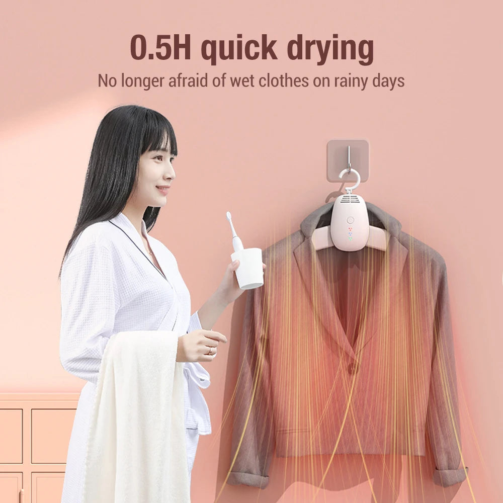 Electric Clothes Drying Rack – Portable Folding Clothes Dryer with UV Sterilization for Home & Travel
