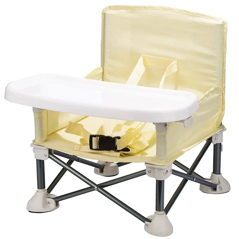 Portable Baby Booster Seat – Folding Travel Dining Chair with Feeding Tray for Kids